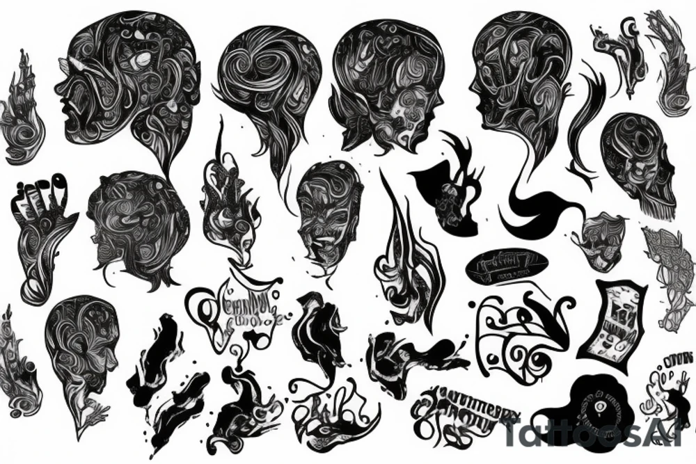 Messy mind tattoo idea