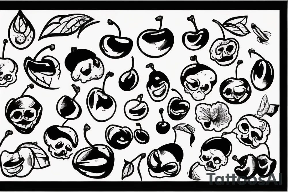 Old school cherry tattoo idea