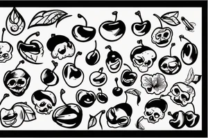 Old school cherry tattoo idea
