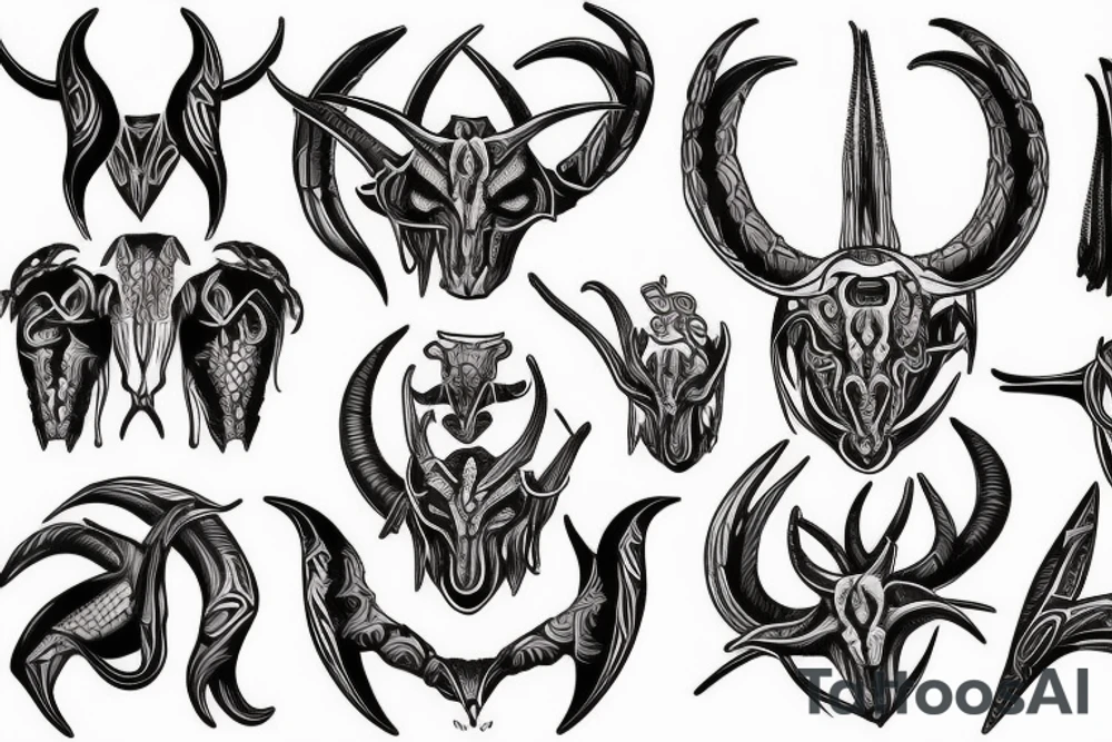 girl Sign of the horns tattoo idea