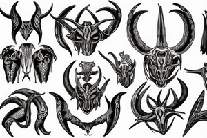 girl Sign of the horns tattoo idea