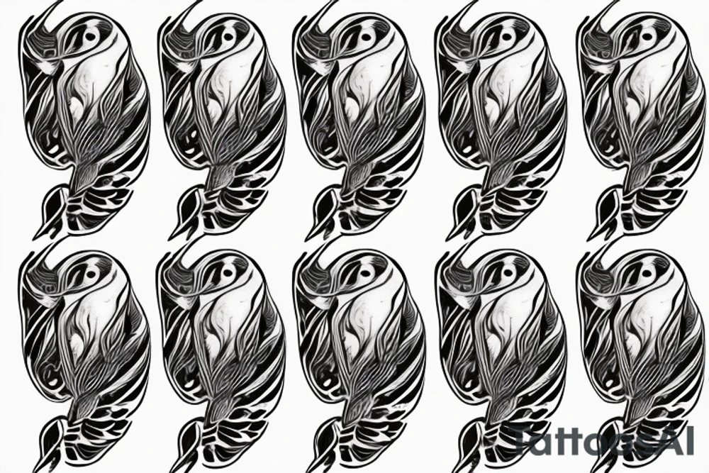 sparrows surrounding a quote "non ducor, duco" tattoo idea
