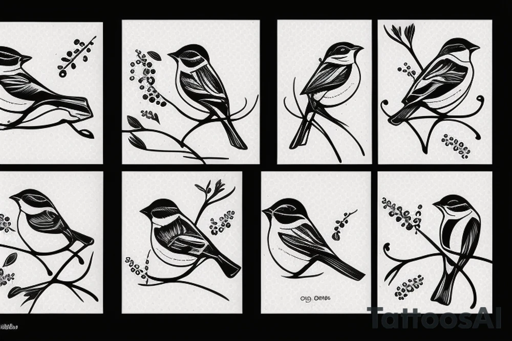 sparrows surrounding a quote "non ducor, duco" tattoo idea