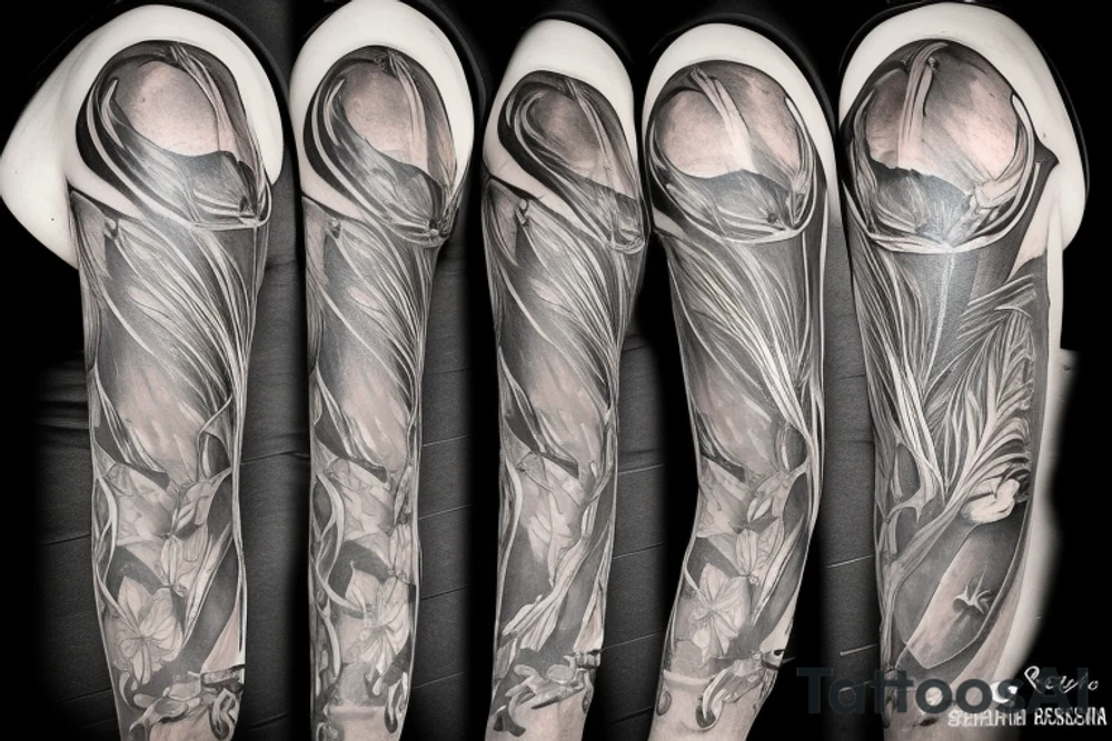 sparrows surrounding a quote "non ducor, duco" tattoo idea