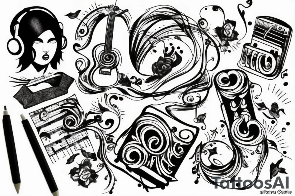 music paired with silence tattoo idea