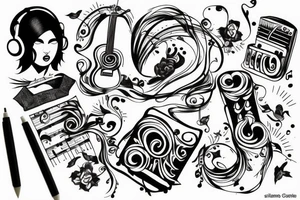 music paired with silence tattoo idea