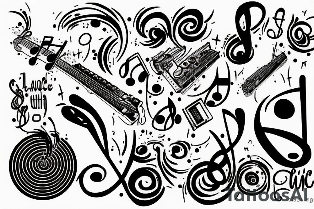 music paired with silence tattoo idea