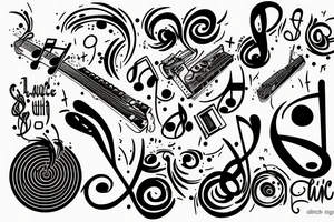 music paired with silence tattoo idea