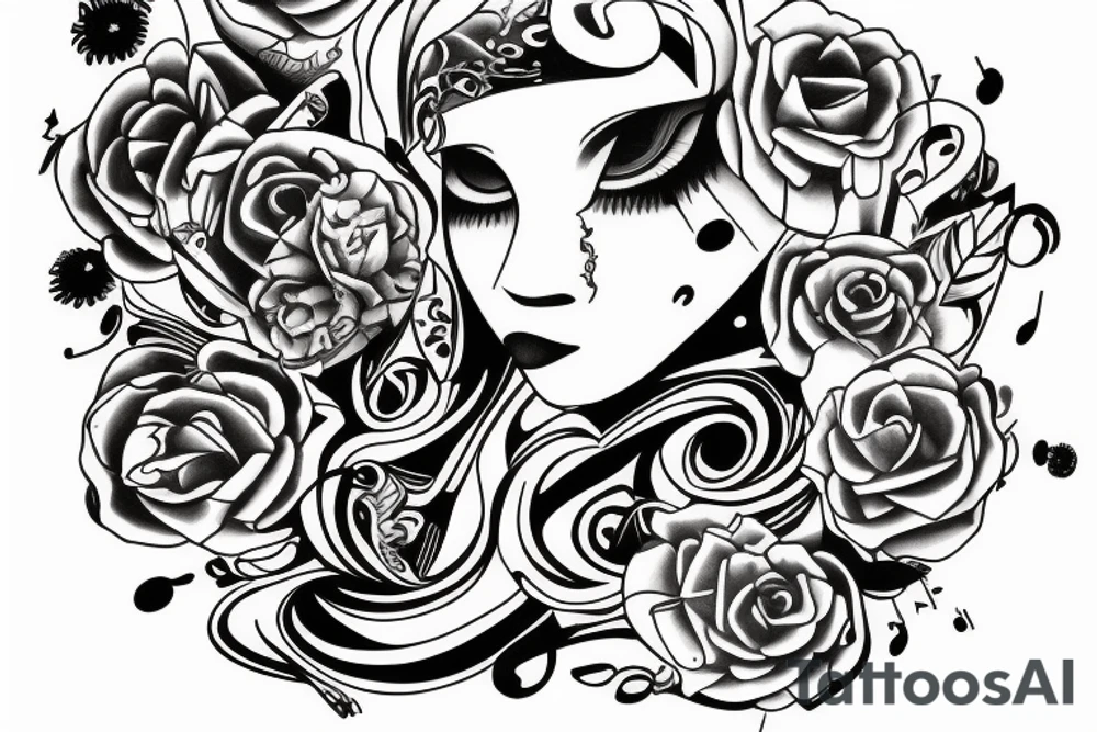 music paired with silence tattoo idea