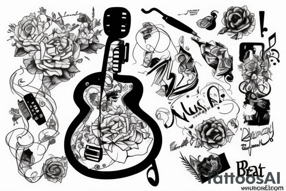 music beat. Paired with a silenced boy tattoo idea