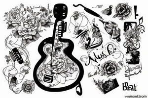 music beat. Paired with a silenced boy tattoo idea