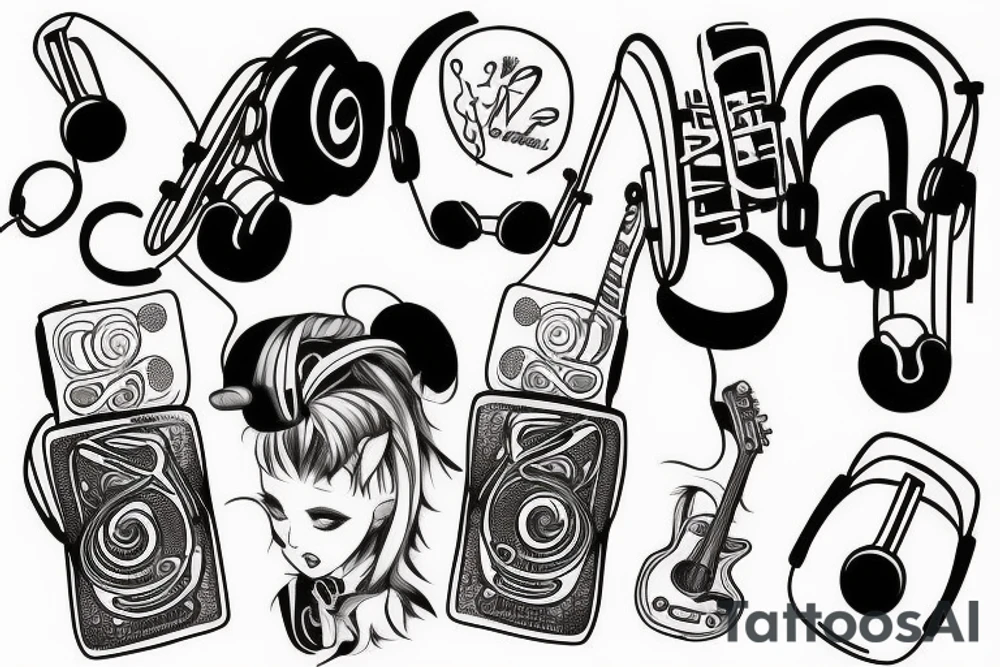 music beat. Paired with a silenced boy tattoo idea