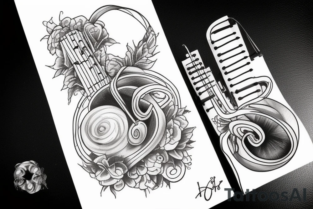 music beat. Paired with a silenced boy tattoo idea
