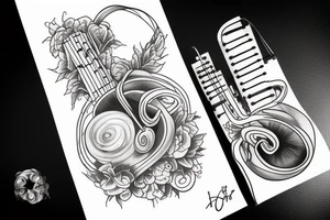 music beat. Paired with a silenced boy tattoo idea