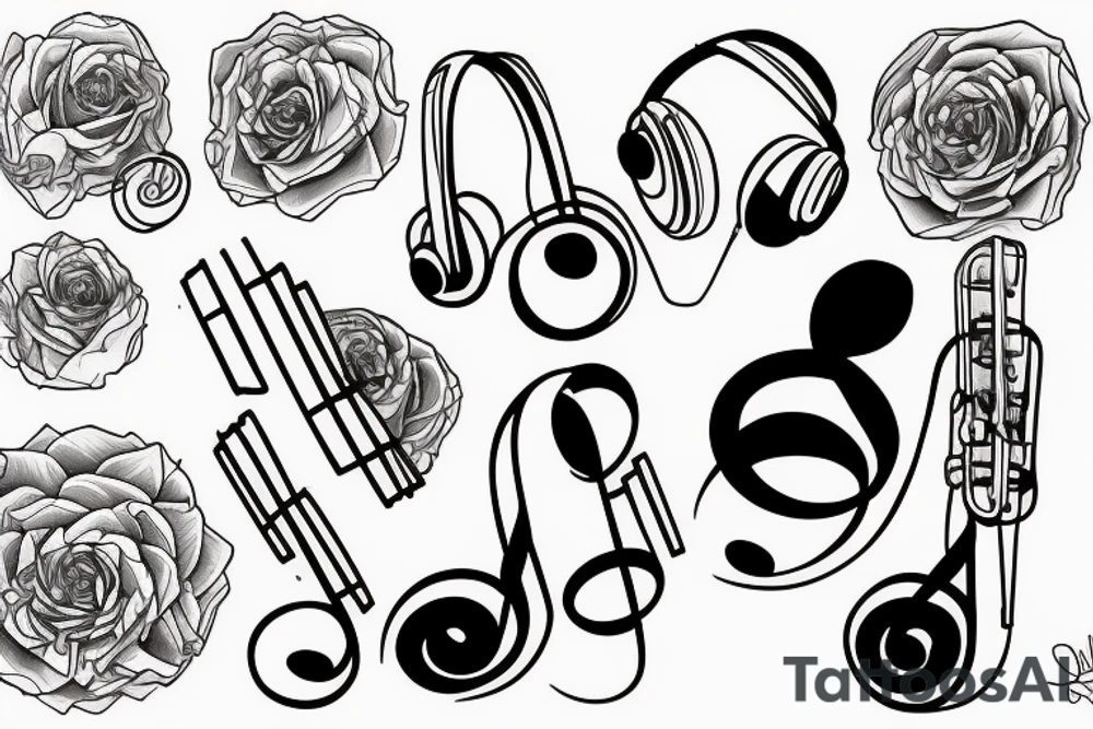 music beat. Paired with a silenced boy tattoo idea