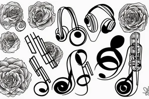 music beat. Paired with a silenced boy tattoo idea