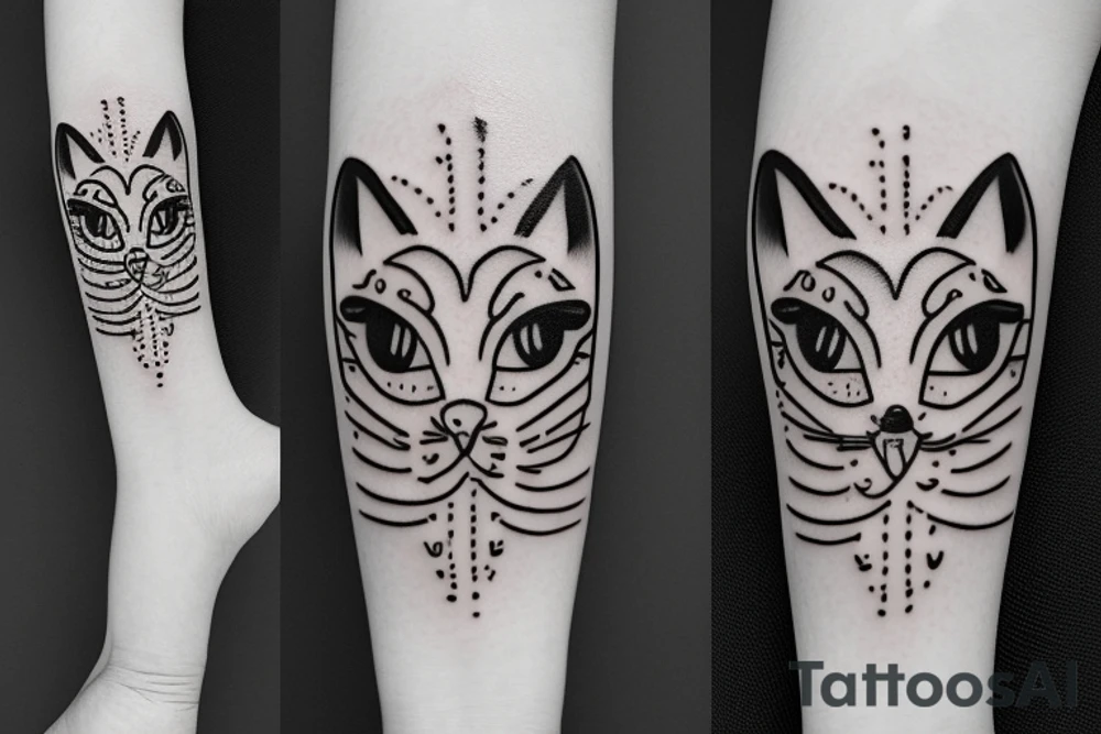 cat tricolor tattoo idea