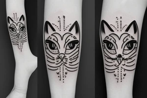 cat tricolor tattoo idea
