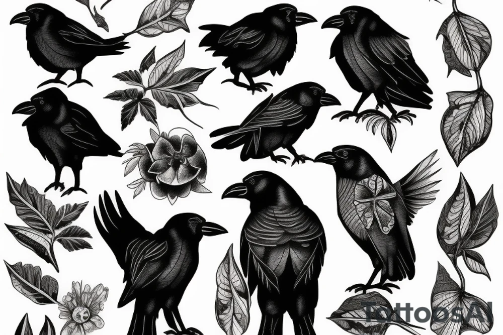 A crow tattoo idea