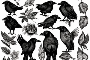 A crow tattoo idea