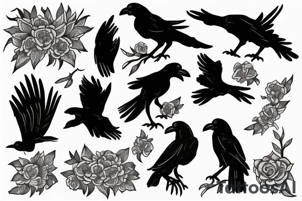 A crow tattoo idea