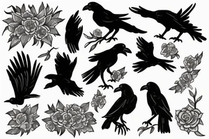 A crow tattoo idea