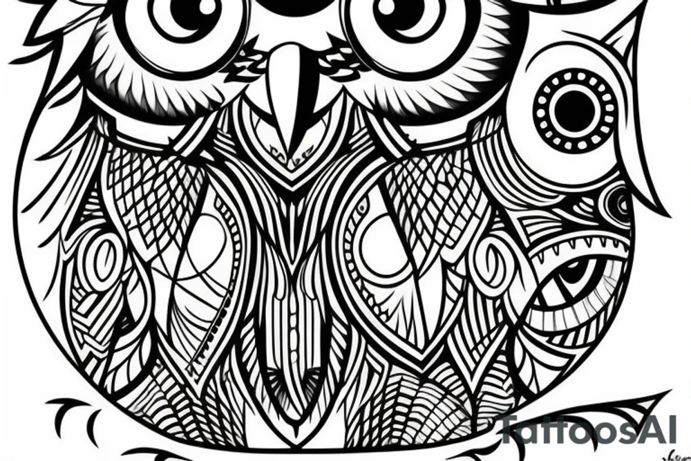 Owl on the arm tattoo idea