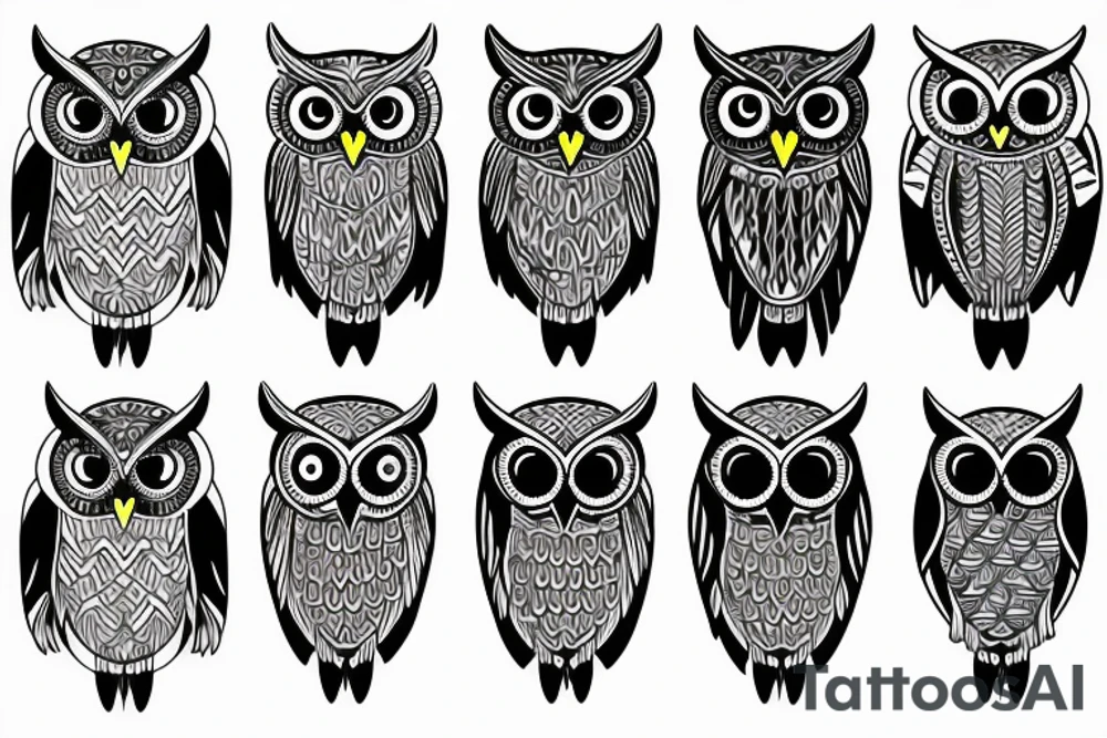 Owl on the arm tattoo idea