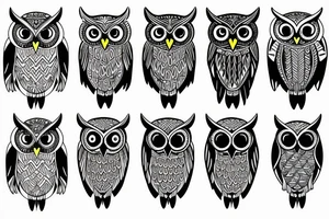 Owl on the arm tattoo idea