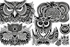 Owl Not so detailed tattoo idea