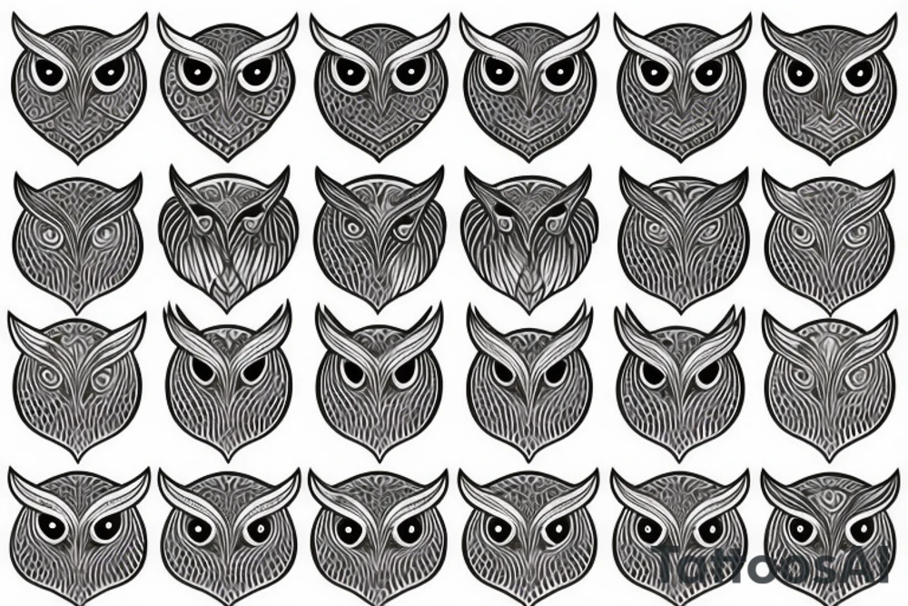 Owl Not so detailed tattoo idea