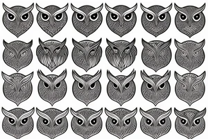 Owl Not so detailed tattoo idea