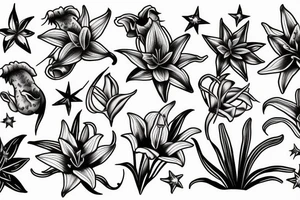stargazing lilies tattoo idea