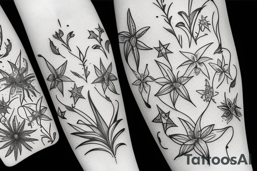 stargazing lilies tattoo idea