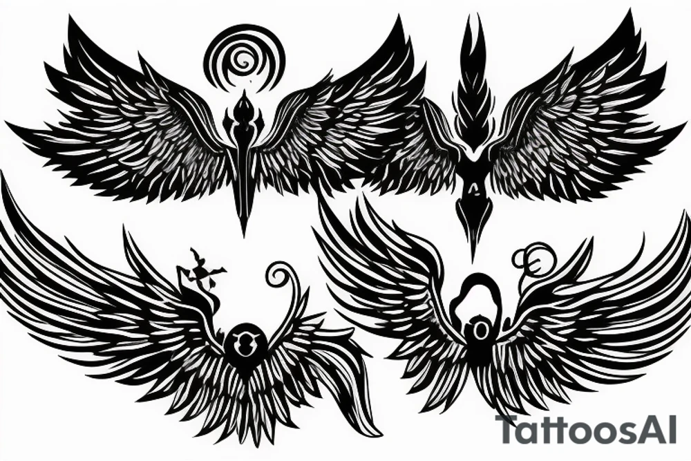 an @ symbol with wings tattoo idea
