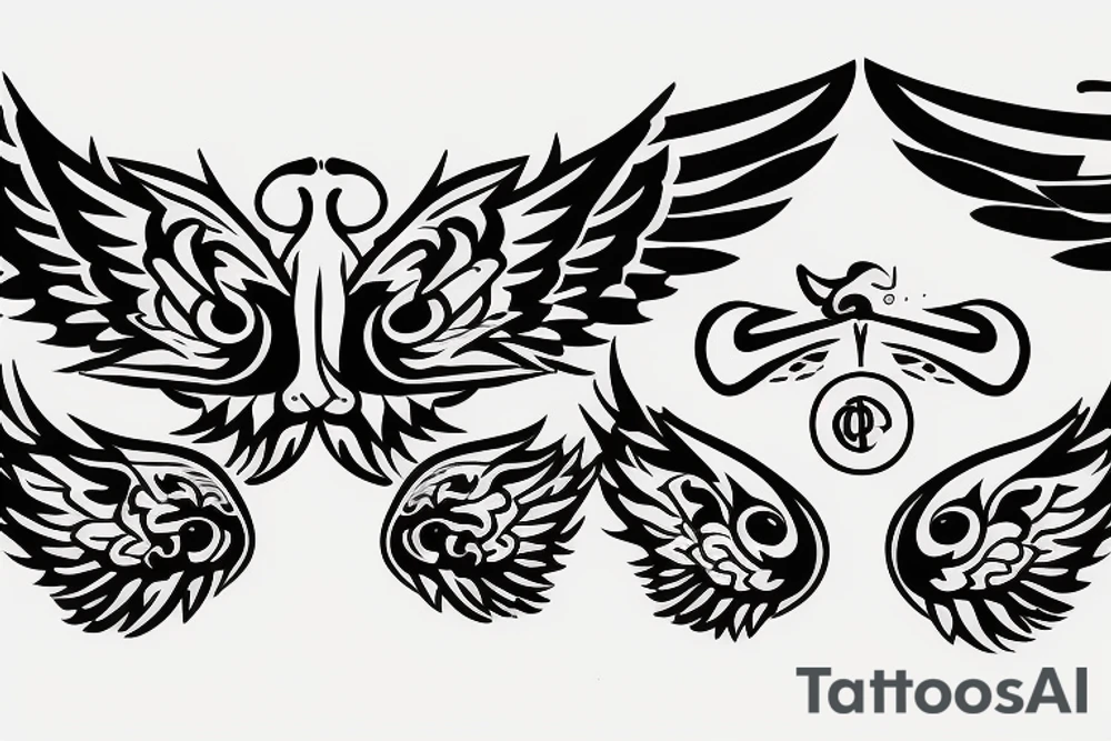 an @ symbol with wings tattoo idea