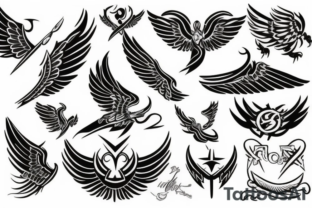 an @ symbol with wings tattoo idea