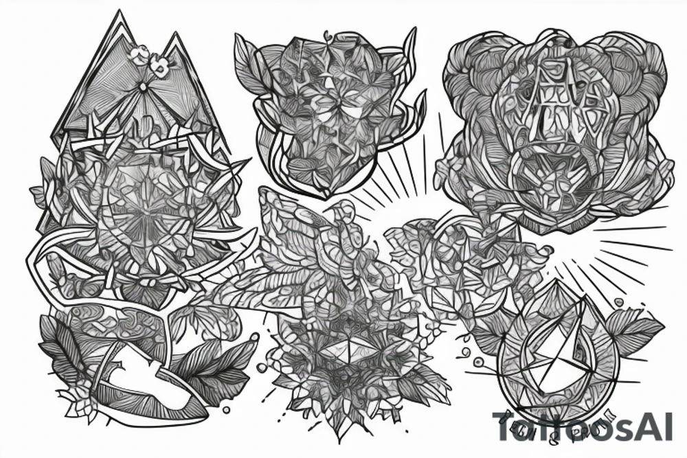 beam of light through a prism tattoo idea