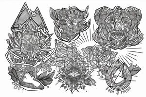 beam of light through a prism tattoo idea
