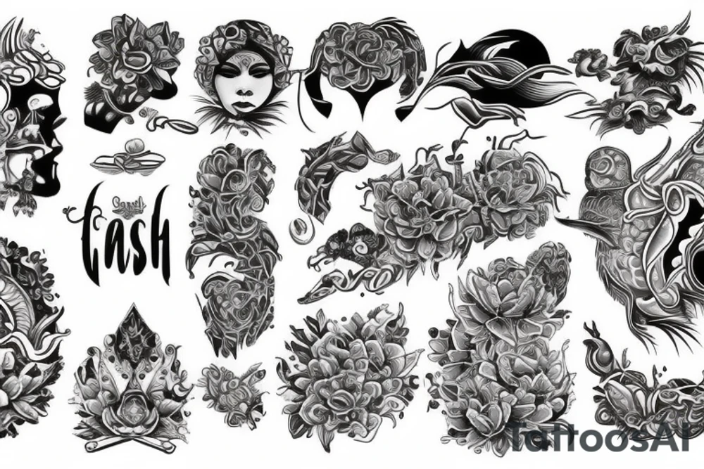 Filipino style with empowerment meaning neo traditional design tattoo idea