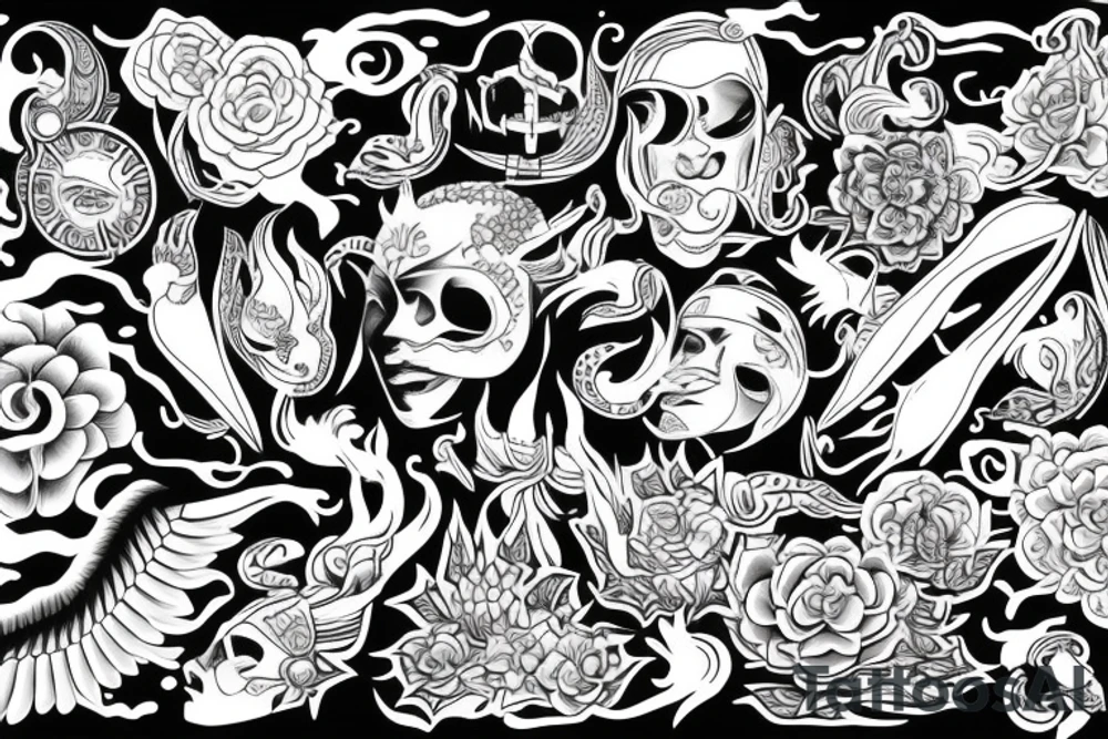Filipino style with empowerment meaning neo traditional design tattoo idea