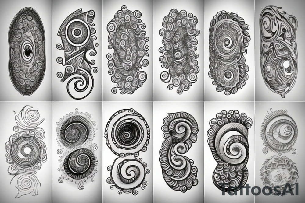 Fibonacci, spiral, eye, DNA tattoo idea