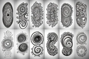 Fibonacci, spiral, eye, DNA tattoo idea