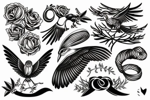 mockingbird with ring tattoo idea