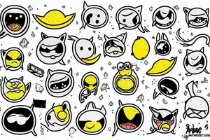 Lemon grab from adventure time, glitter tattoo, unacceptable tattoo idea