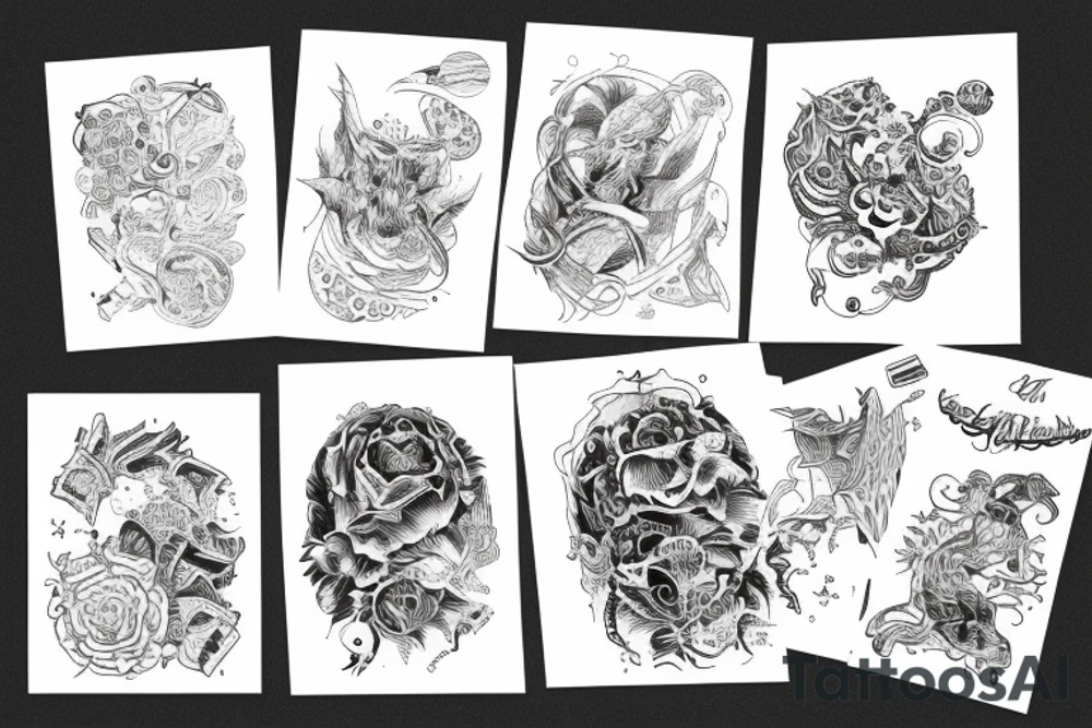 Space surrounded by staint ink tattoo idea