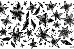 stargazing lilies tattoo idea