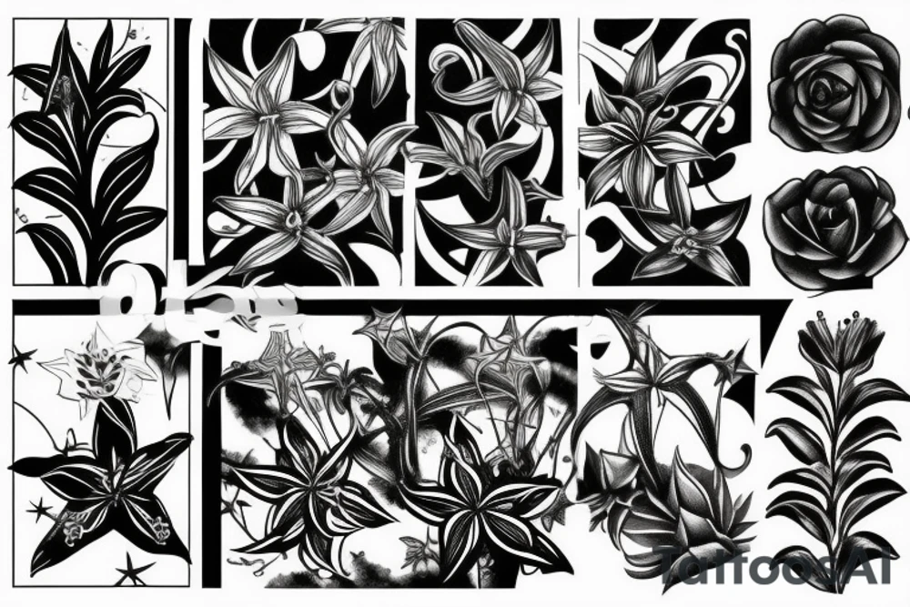 stargazing lilies tattoo idea
