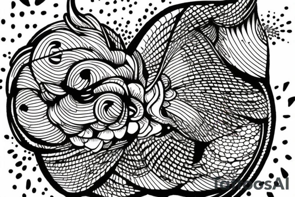 planet carried in the claws of a small bird tattoo idea