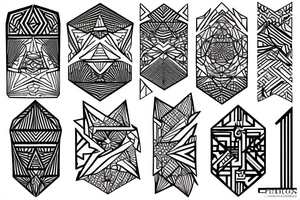 Lines and  Geometry with Mixed FIlipino design and create empowerment meaning tattoo idea